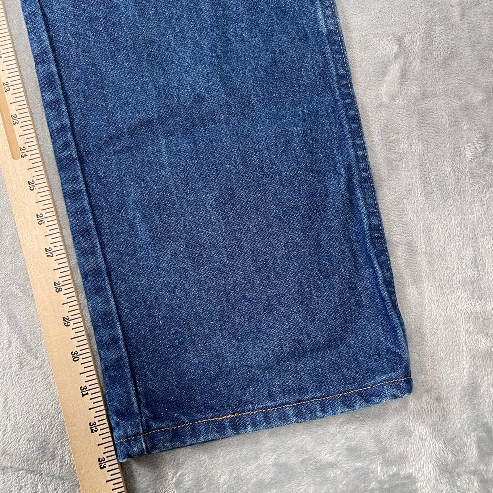 Wrangler Mens Jeans 38x34 Cowboy Cut 13MWZPW Indigo Blue Straight Leg - Picture 3 of 7